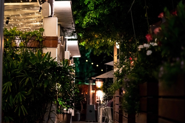 Garden Bar at night