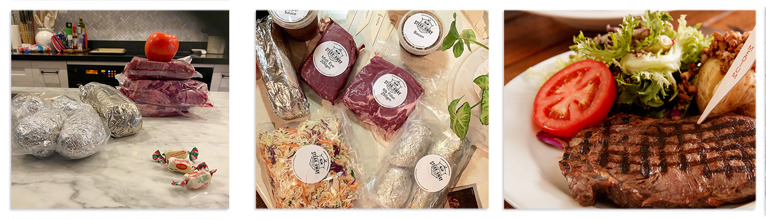 Norman Hotel steak sauces and sides available to take-away